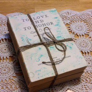 Vintage book decor,  Emelie Loring